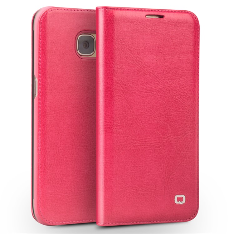 

QIALINO Genuine Cowhide Leather Cover for Samsung Galaxy S7 G930 - Rose