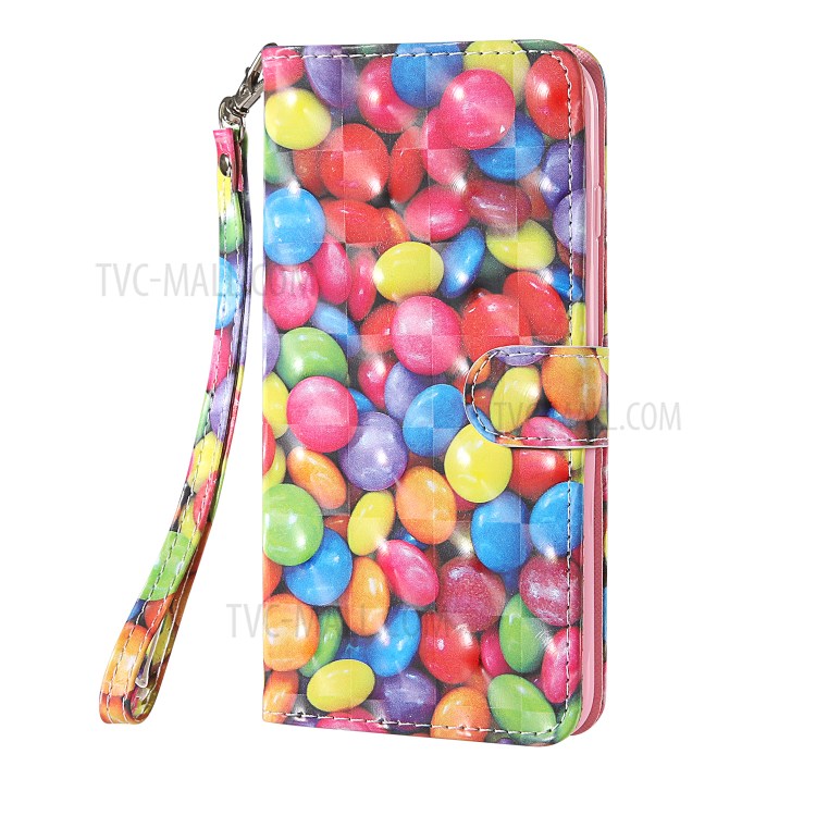 Light Spot Decor Patterned Magnetic Leather Stand Case for Samsung Galaxy A31 - Colorful Beans-3