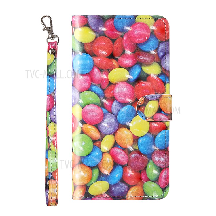 Light Spot Decor Patterned Magnetic Leather Stand Case for Samsung Galaxy A31 - Colorful Beans-5