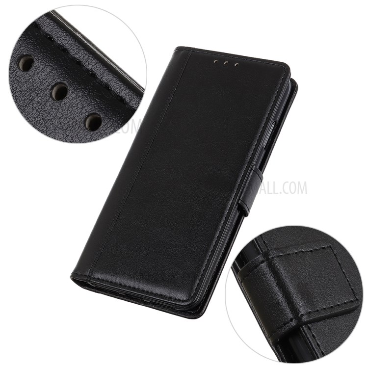 Leather Stand Cell Phone Case with Card Slots for Samsung Galaxy A21s - Black-10