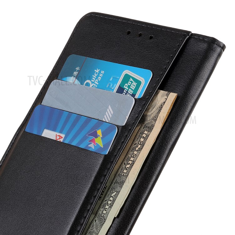 Leather Stand Cell Phone Case with Card Slots for Samsung Galaxy A21s - Black-11