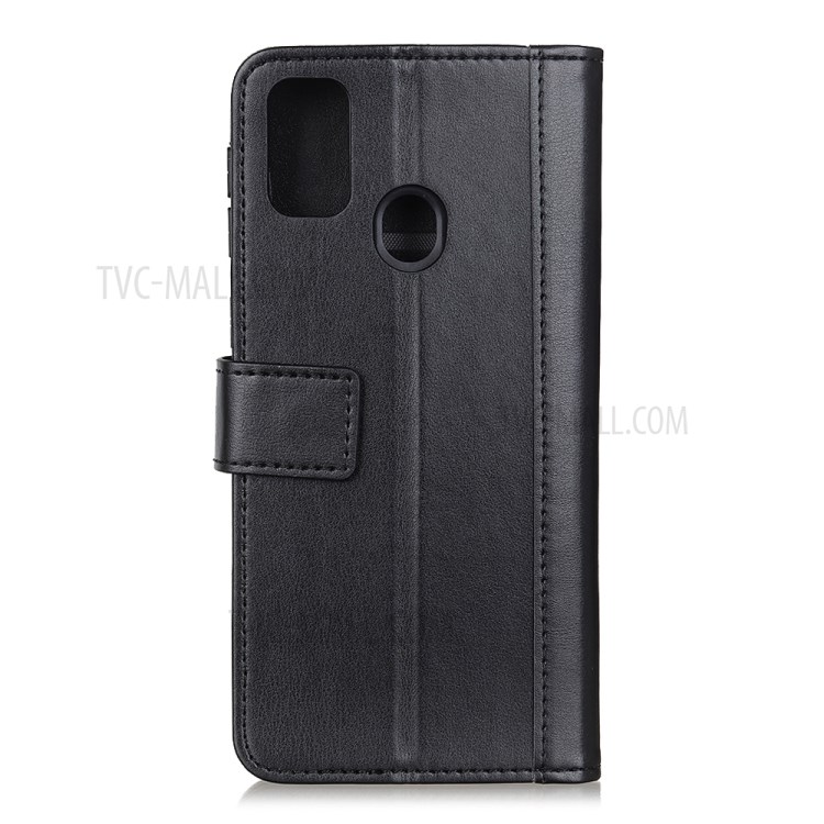 Leather Stand Cell Phone Case with Card Slots for Samsung Galaxy A21s - Black-3