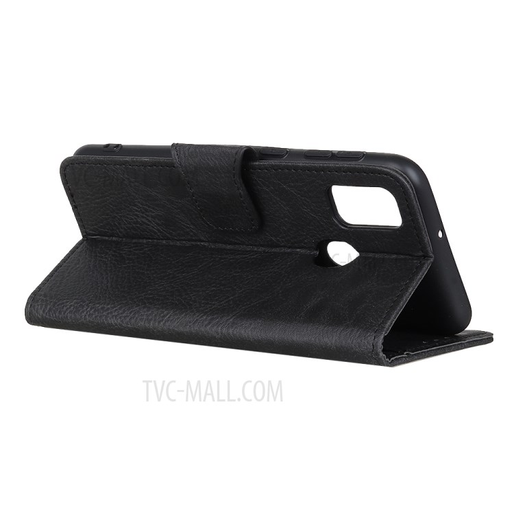 Shell Élégant En Cuir De La Peau Litchi Pour Samsung Galaxy A21s - Noir-4