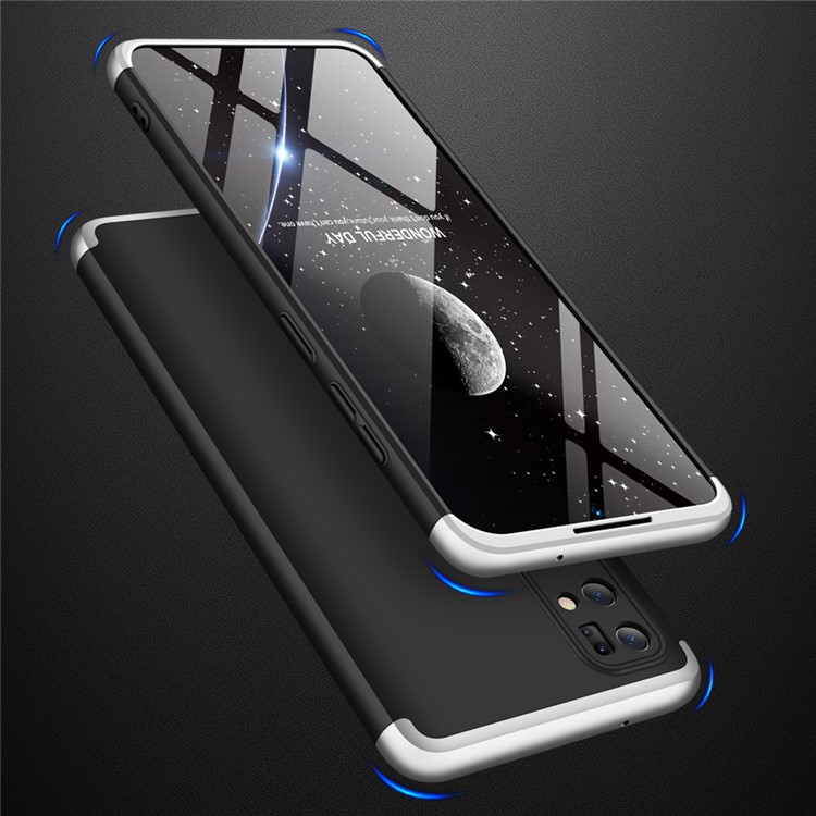GKK Detachable 3-Piece Matte Hard PC Cover for Samsung Galaxy S20 Plus - Silver / Black-1