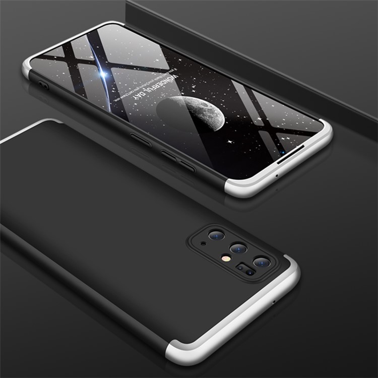 GKK Detachable 3-Piece Matte Hard PC Cover for Samsung Galaxy S20 Plus - Silver / Black-8