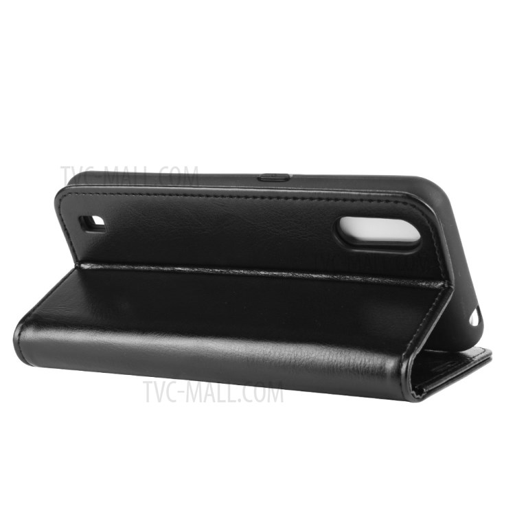 Crazy Horse Wallet Stand Leather Protective Case for Samsung Galaxy M01 - Black-7