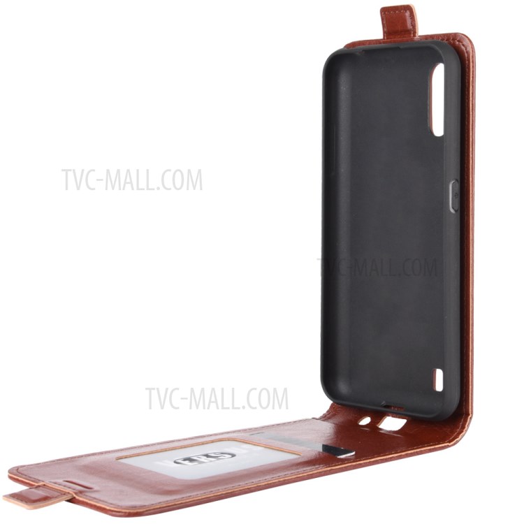 Crazy Horse Skin Leather Protective Cover for Samsung Galaxy M01 - Brown-6