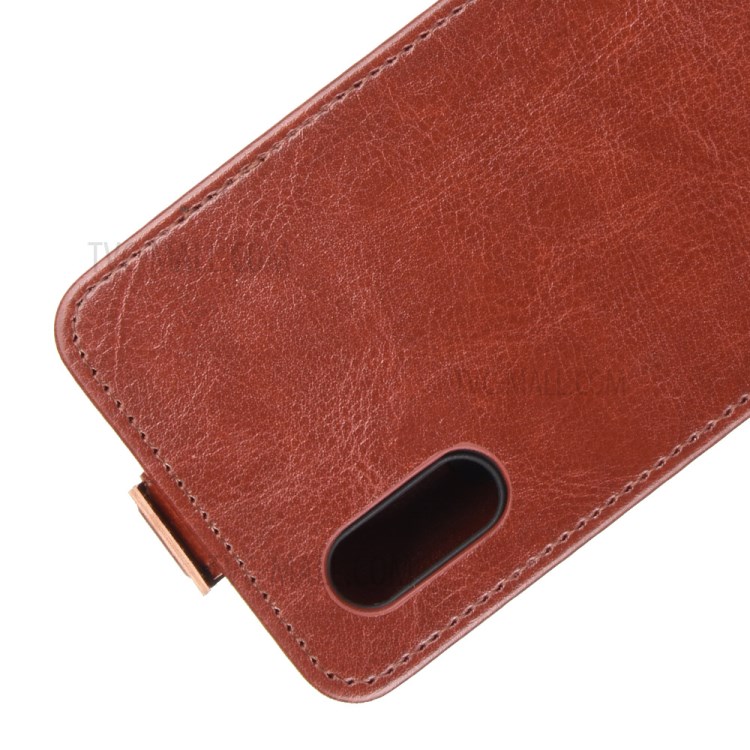 Crazy Horse Skin Leather Protective Cover for Samsung Galaxy M01 - Brown-7