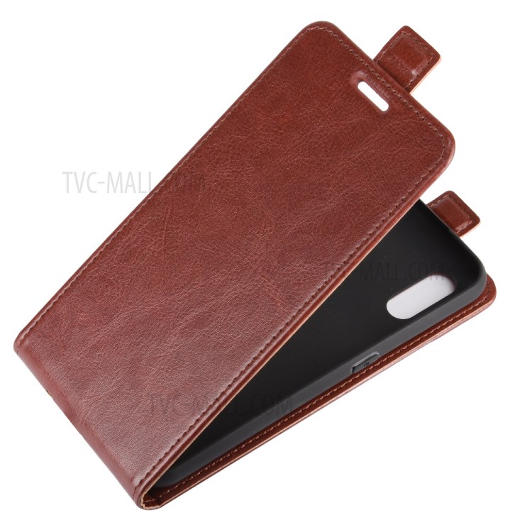 Crazy Horse Skin Leather Protective Cover for Samsung Galaxy M01 - Brown-8