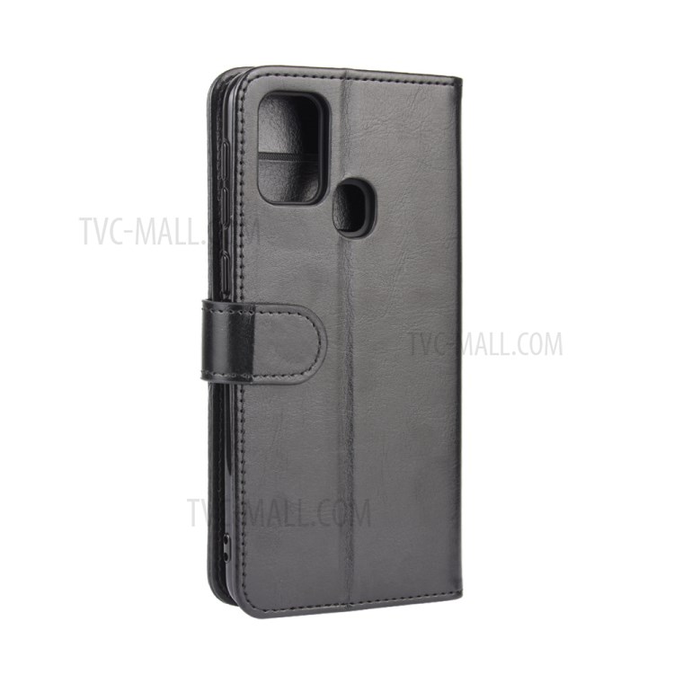 Crazy Horse Surface Leather Cell Phone Cover for Samsung Galaxy M31 - Black-8