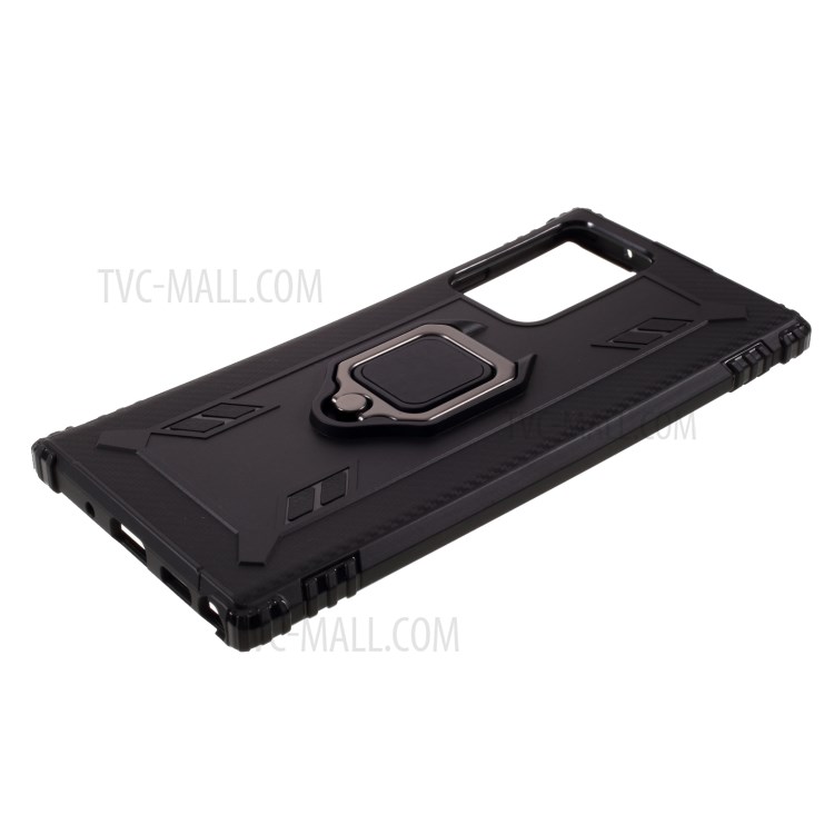 Finger Ring Kickstand TPU Protective Shell for Samsung Galaxy Note20/Note20 5G - Black-5