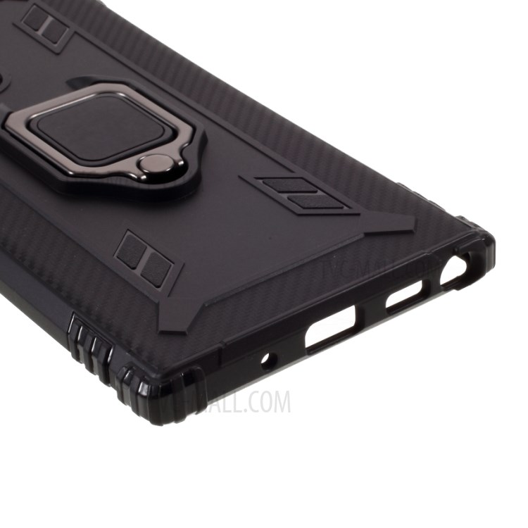 Finger Ring Kickstand TPU Protective Shell for Samsung Galaxy Note20/Note20 5G - Black-6