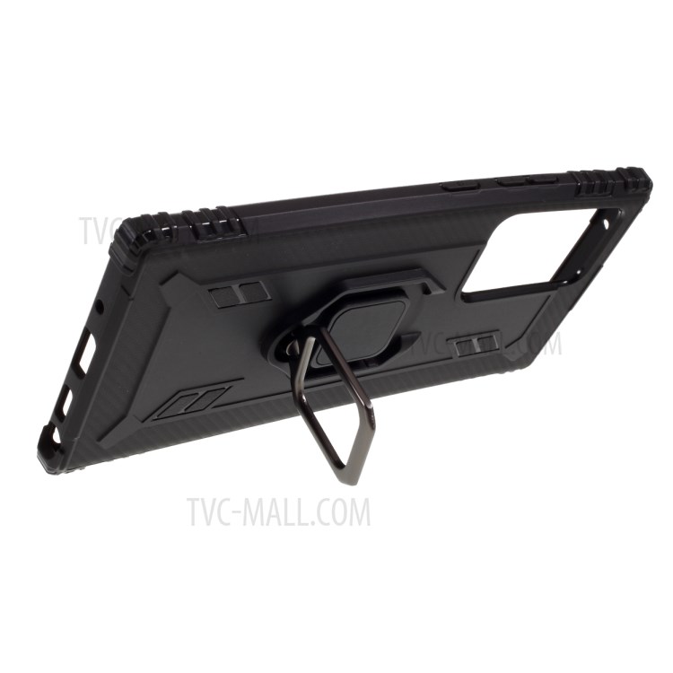 Finger Ring Kickstand TPU Protective Shell for Samsung Galaxy Note20/Note20 5G - Black-8