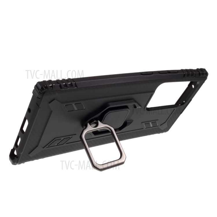 Finger Ring Kickstand TPU Protective Shell for Samsung Galaxy Note20/Note20 5G - Black-9