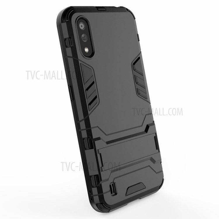 2-in-1 PC + TPU Phone Case with Kickstand for Samsung Galaxy M01 - Black-5