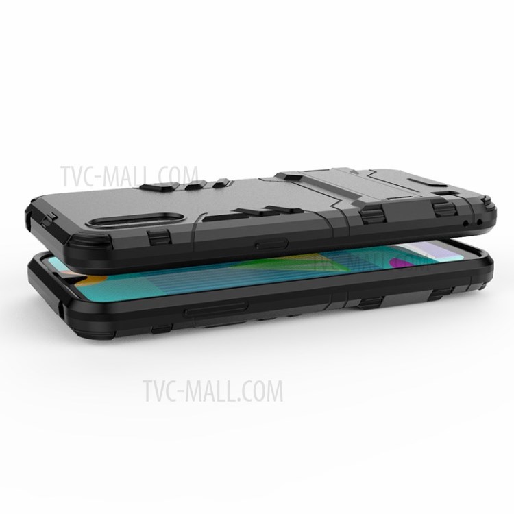 2-in-1 PC + TPU Phone Case with Kickstand for Samsung Galaxy M01 - Black-7