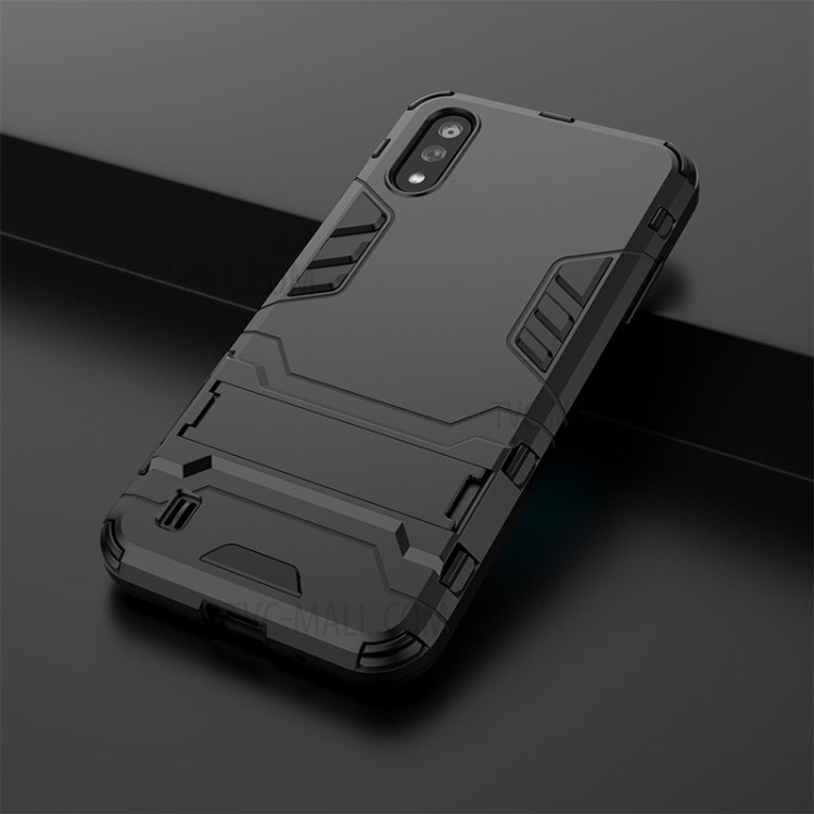 2-in-1 PC + TPU Phone Case with Kickstand for Samsung Galaxy M01 - Black-9