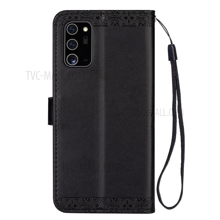 Imprint Totem Pattern Leather Wallet Case for Samsung Galaxy Note20 Ultra/Note20 Ultra 5G - Black-3