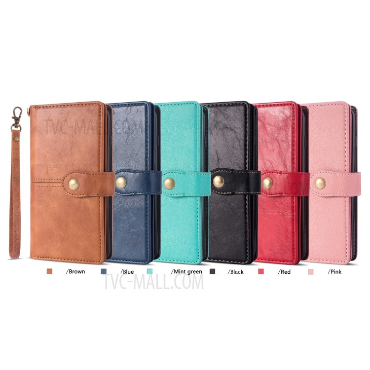 Retro Leather Case with Strap for Samsung Galaxy Note 20 - Black-10