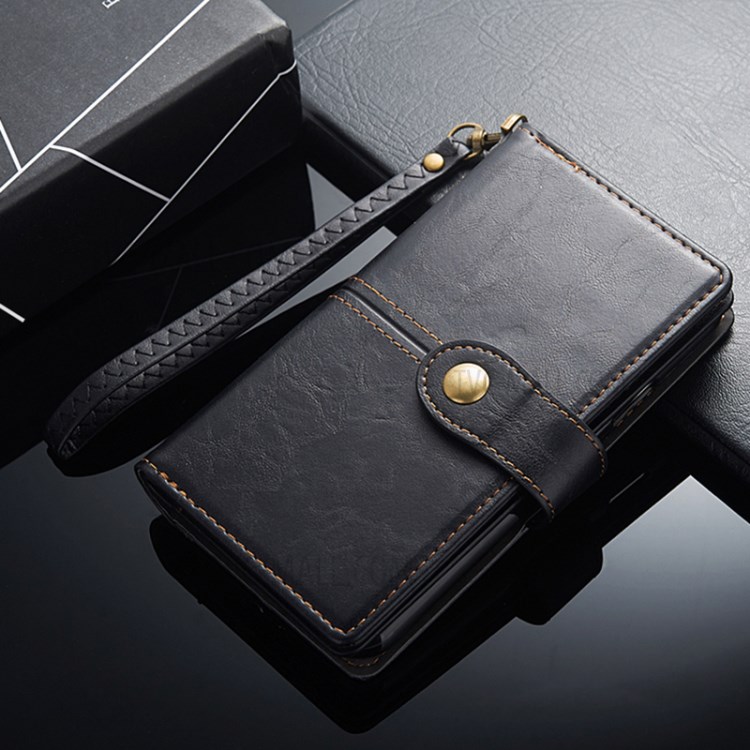 Retro Leather Case with Strap for Samsung Galaxy Note 20 - Black-9