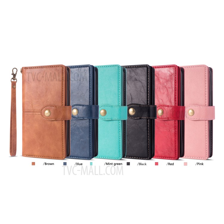 Retro Leather Wallet Cover with Strap for Samsung Galaxy Note20 Ultra/Note20 Ultra 5G - Black-10