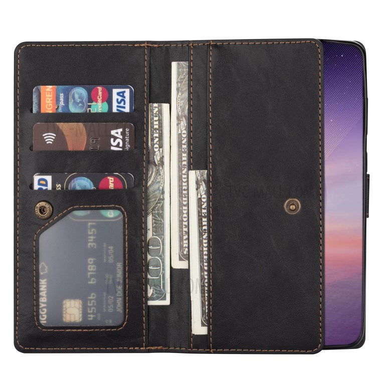 Retro Leather Wallet Cover with Strap for Samsung Galaxy Note20 Ultra/Note20 Ultra 5G - Black-5