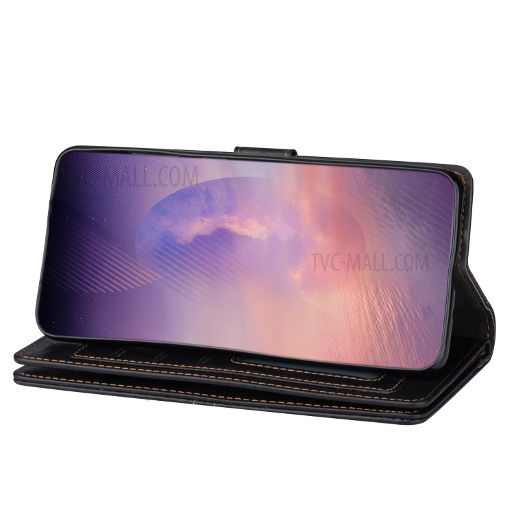 Retro Leather Wallet Cover with Strap for Samsung Galaxy Note20 Ultra/Note20 Ultra 5G - Black-6