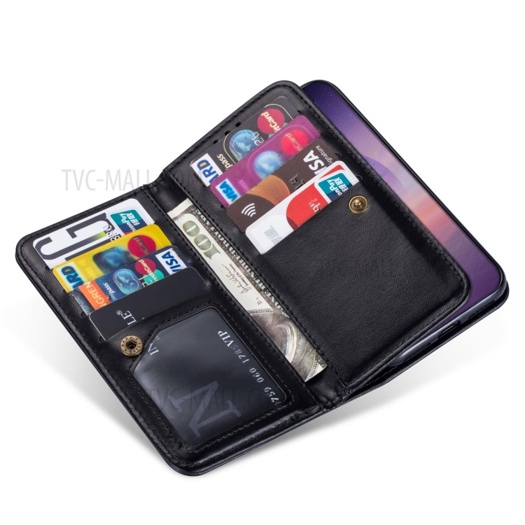 Leather Wallet Stand Phone Case with 9 Card Slots for Samsung Galaxy Note 20 Ultra / Note 20 Ultra 5G - Black-4