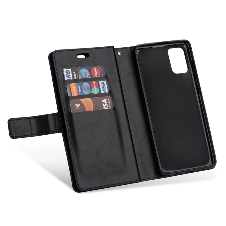 Multi-function Leather Wallet Stand Cover Case for Samsung Galaxy A51 5G SM-A516 - Black-5