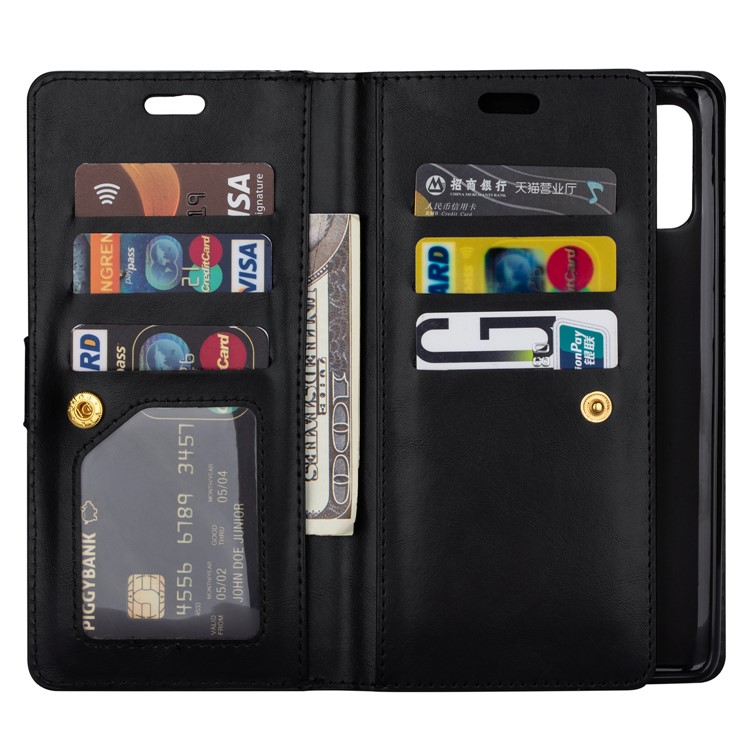 Multi-function Leather Wallet Stand Cover Case for Samsung Galaxy A51 5G SM-A516 - Black-6