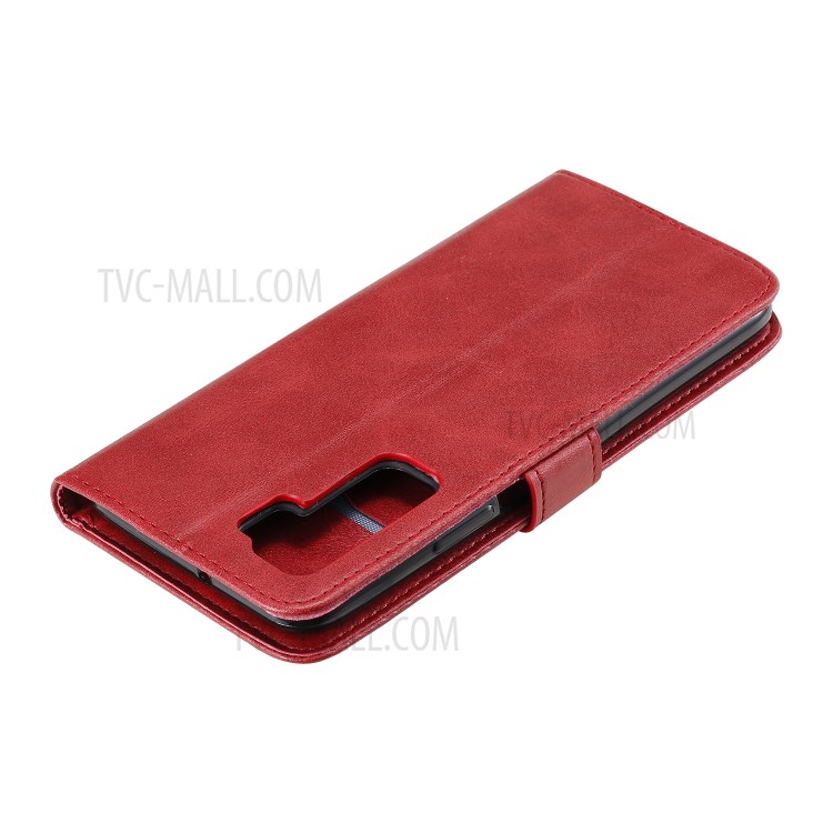 Zipper Pocket Wallet Leather Stand Case for Huawei P40 Lite 5G/nova 7 SE - Red-10