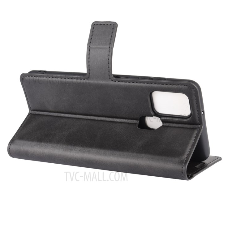 Wallet Leather Stand Case for Samsung Galaxy A21s - Black-8