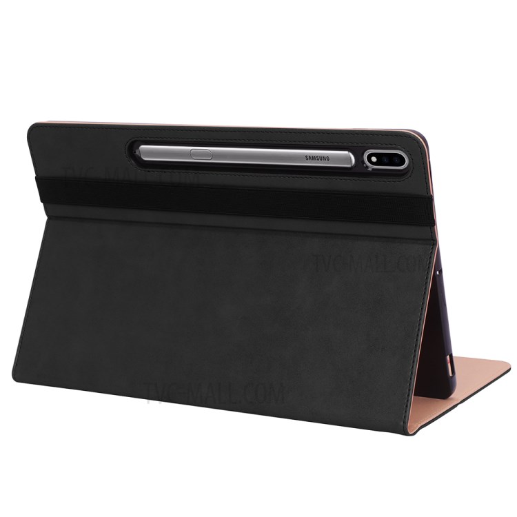 Anti-scratch Shockrpoof Business Style Leather Tablet with Card Slots Shell for Samsung Galaxy Tab S7+ T970 / S8+ - Black-9