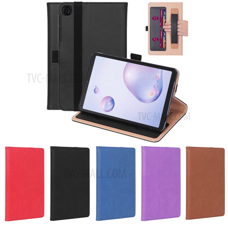 Para Para Samsung Galaxy Tab A7 T500 10.4 (2020) PU Capa de Cobleo de Cobertura de Couro de Couro de Couro PU - Preto-16