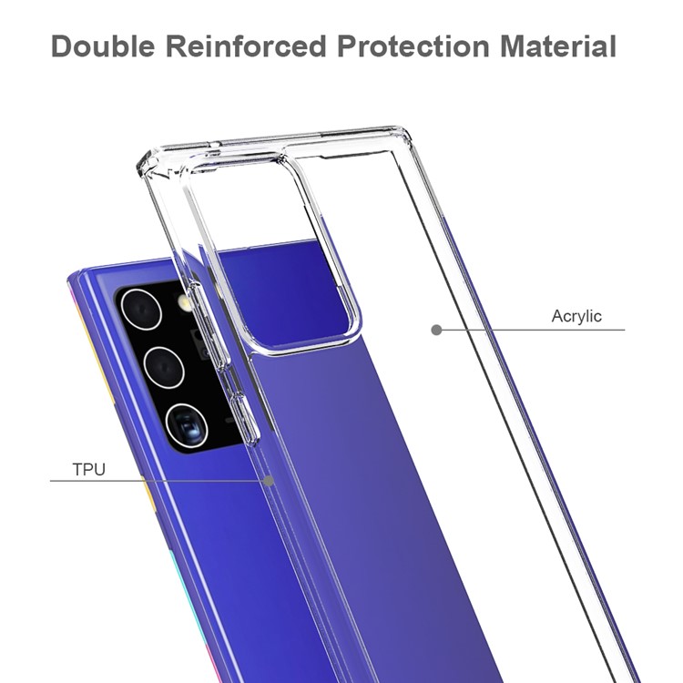 Acrílico Transparente Anti-stratch + TPU Para Samsung Galaxy Note20 Ultra/Note20 Ultra 5G