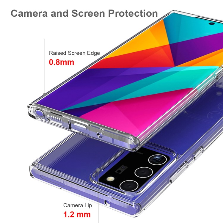 Acrílico Transparente Anti-stratch + TPU Para Samsung Galaxy Note20 Ultra/Note20 Ultra 5G