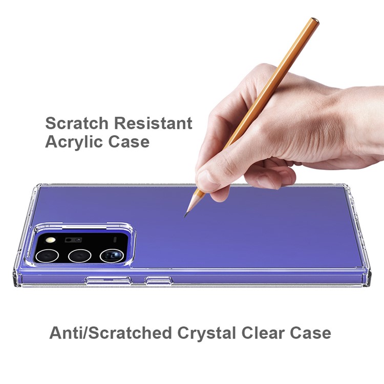 Clear Anti-arranhado Acrílico + Shell TPU Para Samsung Galaxy Note20 Ultra/Note20 Ultra 5G