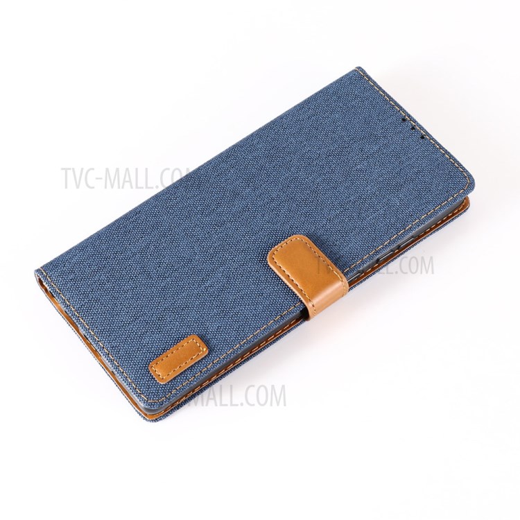 Oxford Cloth Wallet Leather Shell for Samsung Galaxy Note20/Note20 5G - Dark Blue-6