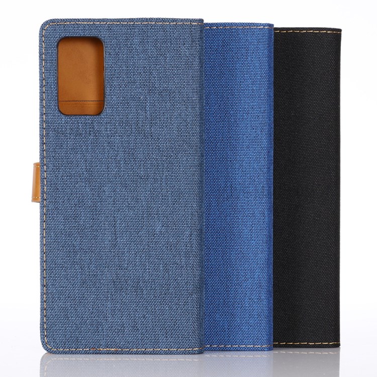 Oxford Cloth Leather Flip Cover for Samsung Galaxy Note20 Ultra/Ultra 5G - Dark Blue-11