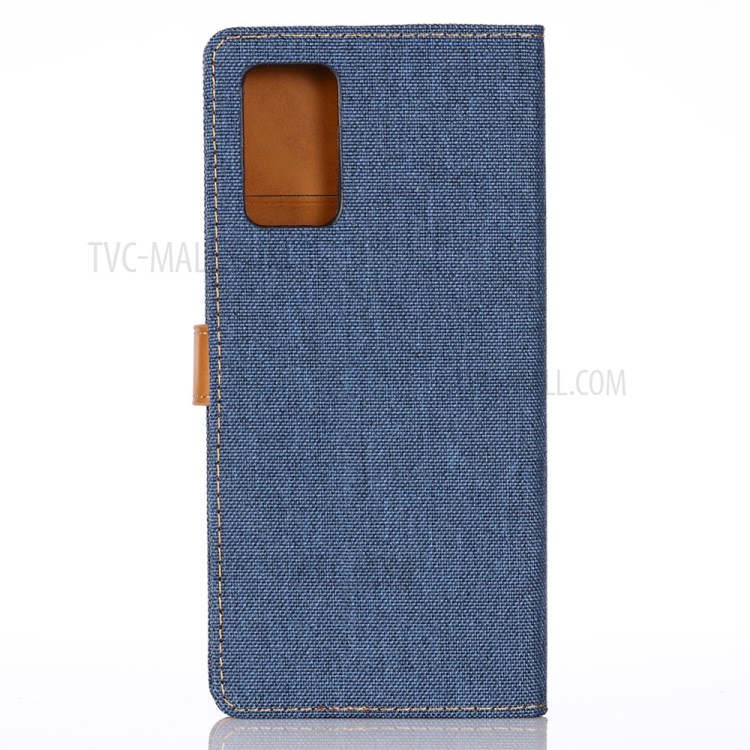 Oxford Cloth Leather Flip Cover for Samsung Galaxy Note20 Ultra/Ultra 5G - Dark Blue-2