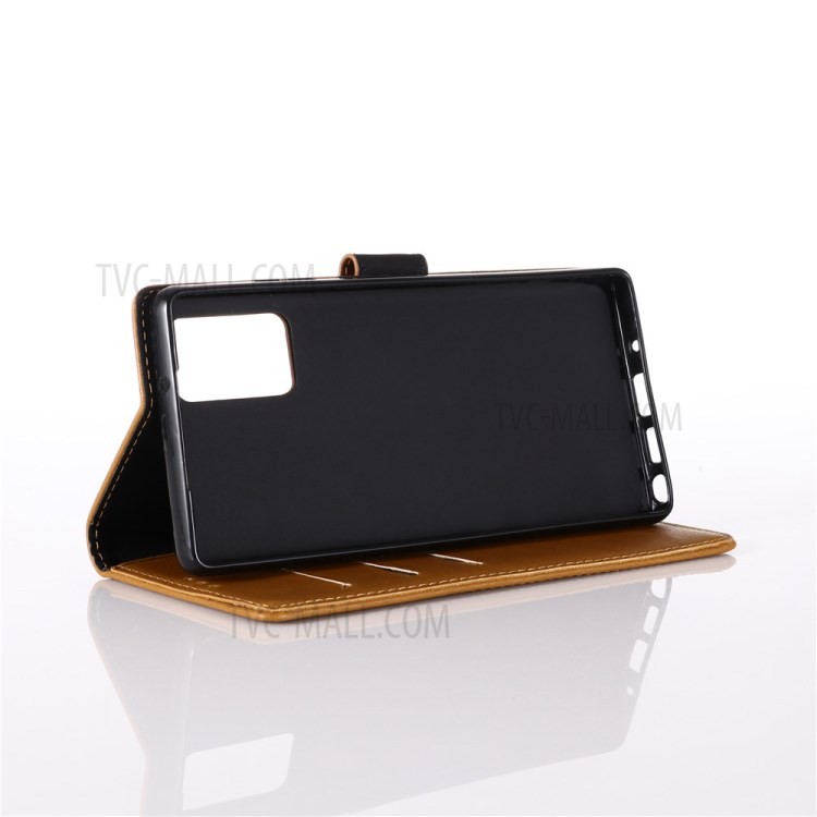Crazy Horse Leather Wallet Case for Samsung Galaxy Note 20/Note 20 5G - Brown-5