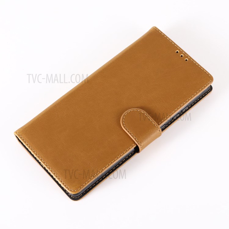 Crazy Horse Leather Wallet Case for Samsung Galaxy Note 20/Note 20 5G - Brown-6
