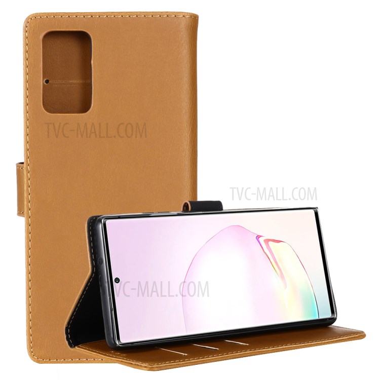 Crazy Horse Leather Wallet Case for Samsung Galaxy Note 20/Note 20 5G - Brown-7