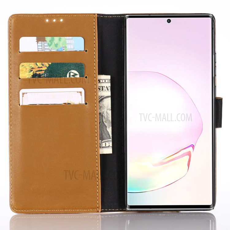 Crazy Horse Leather Wallet Case for Samsung Galaxy Note 20/Note 20 5G - Brown-8