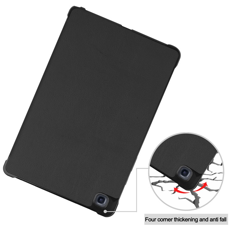 Tri-fold Leather Stand Case for Samsung Galaxy Tab A7 (2020) T500 - Black-7