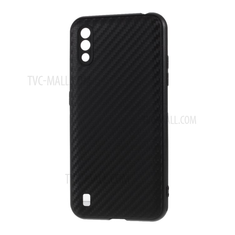 Carbon Fiber TPU Case Protective Shell for Samsung Galaxy M01 - Black-2