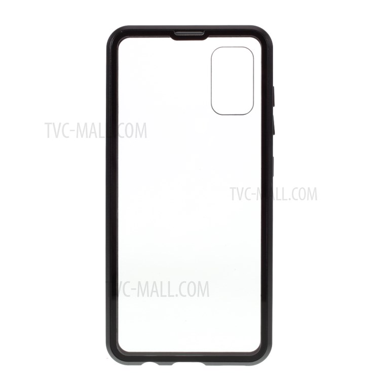 Vidrio Templado De Adsorción Magnética + Cubierta De Metal Para Samsung Galaxy A41 (versión Global) - Negro