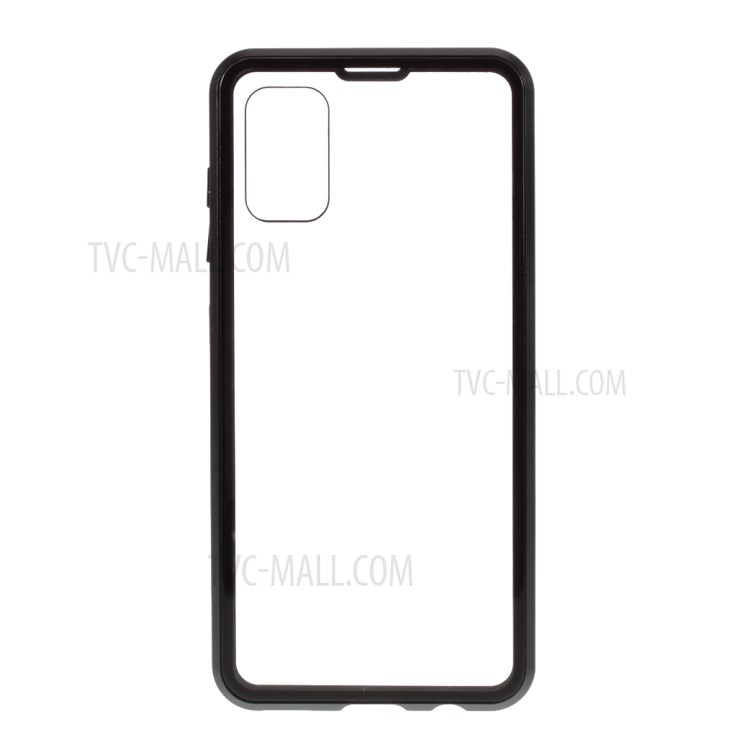 Vetro Temperato Adsorbimento Magnetico + Copertura Metallica Per Samsung Galaxy A41 (versione Globale) - Nero