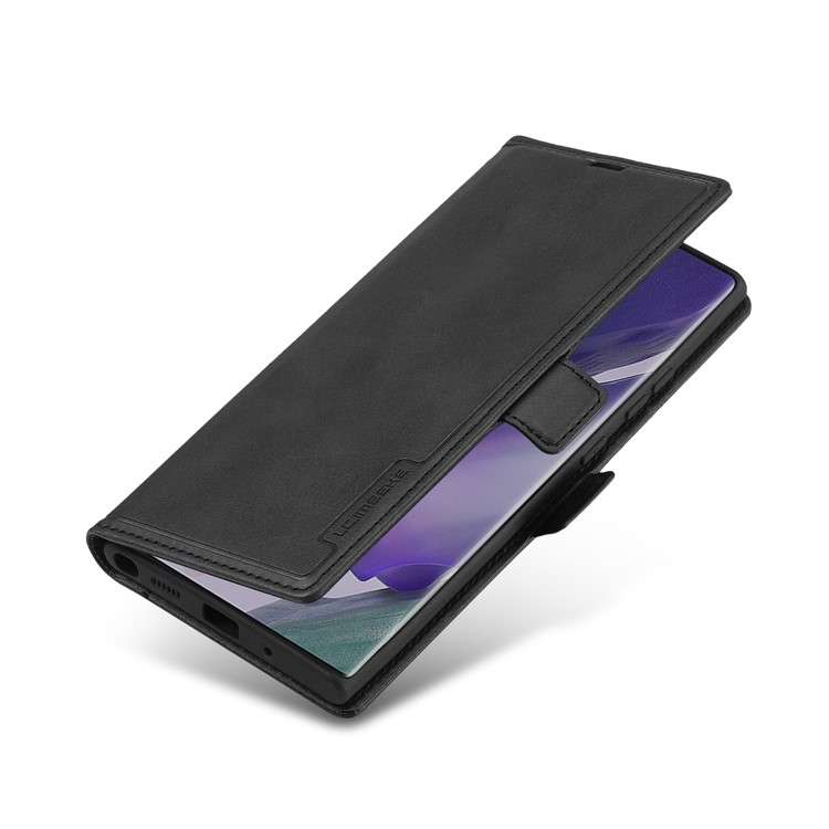 LC.IMEEKE Retro Style LC-001 Series Leather Card Holder Case for Samsung Galaxy Note20 Ultra/Note20 Ultra 5G - Black-7