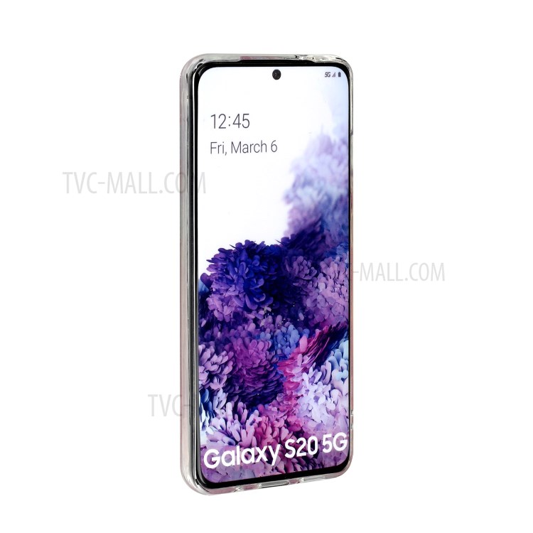 Musterdruckglitzerpulver Treibsand Abdeckung TPU Für Samsung Galaxy S20 - Paar Eulen-8